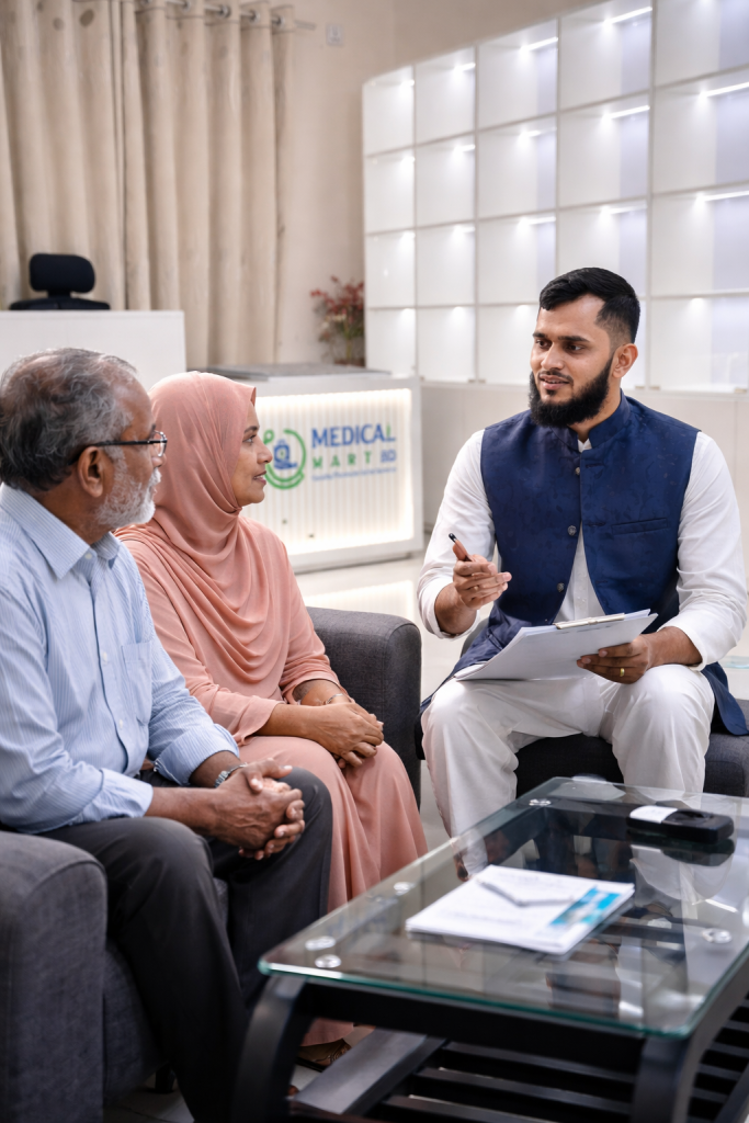 Patient consultation at Medical Mart BD — home care